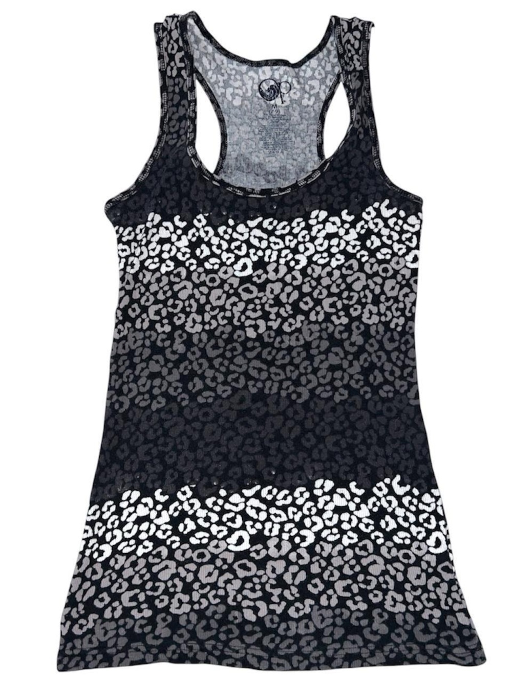 Black & white leopard tank top